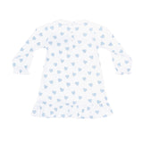 Blue Heart Print Long Sleeve Playtime