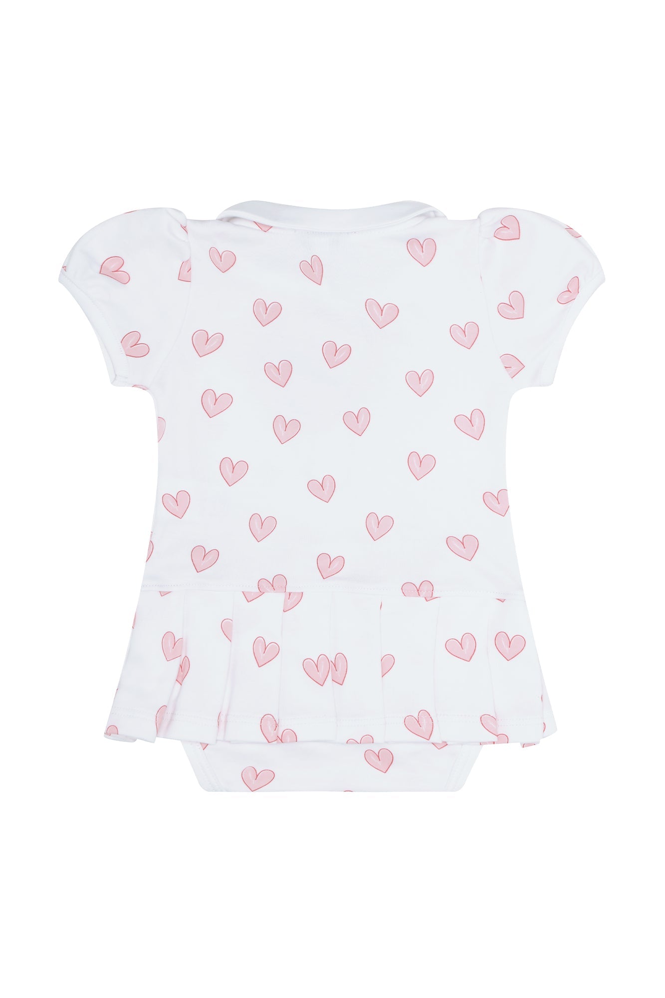 Image of Pink Heart Print Onesie Dress