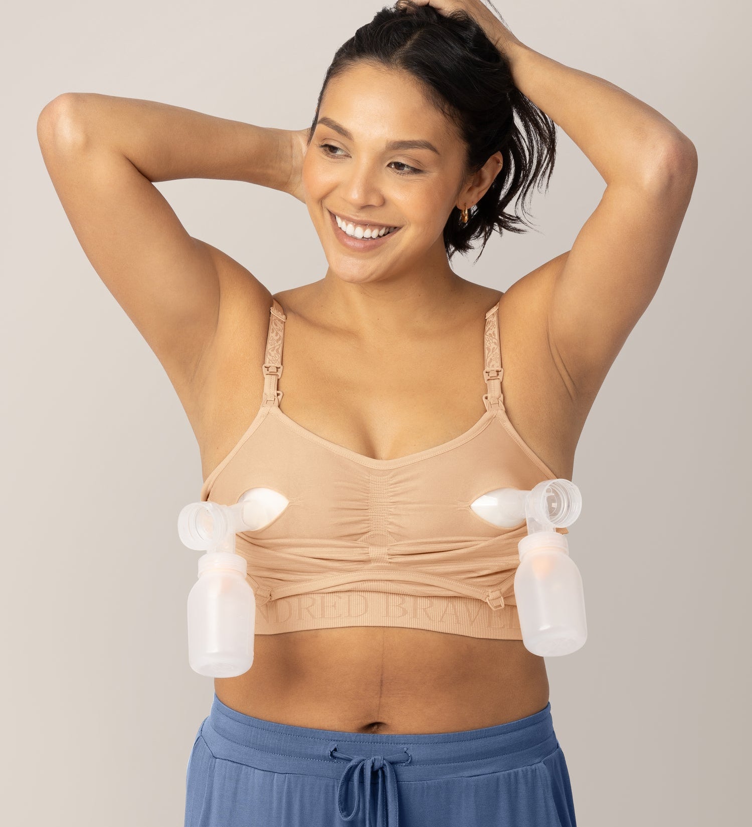 Sublime® Hands-Free Pumping & Nursing Bra | Beige