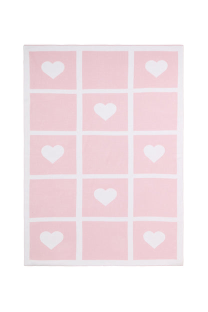 Heart Knit Blanket