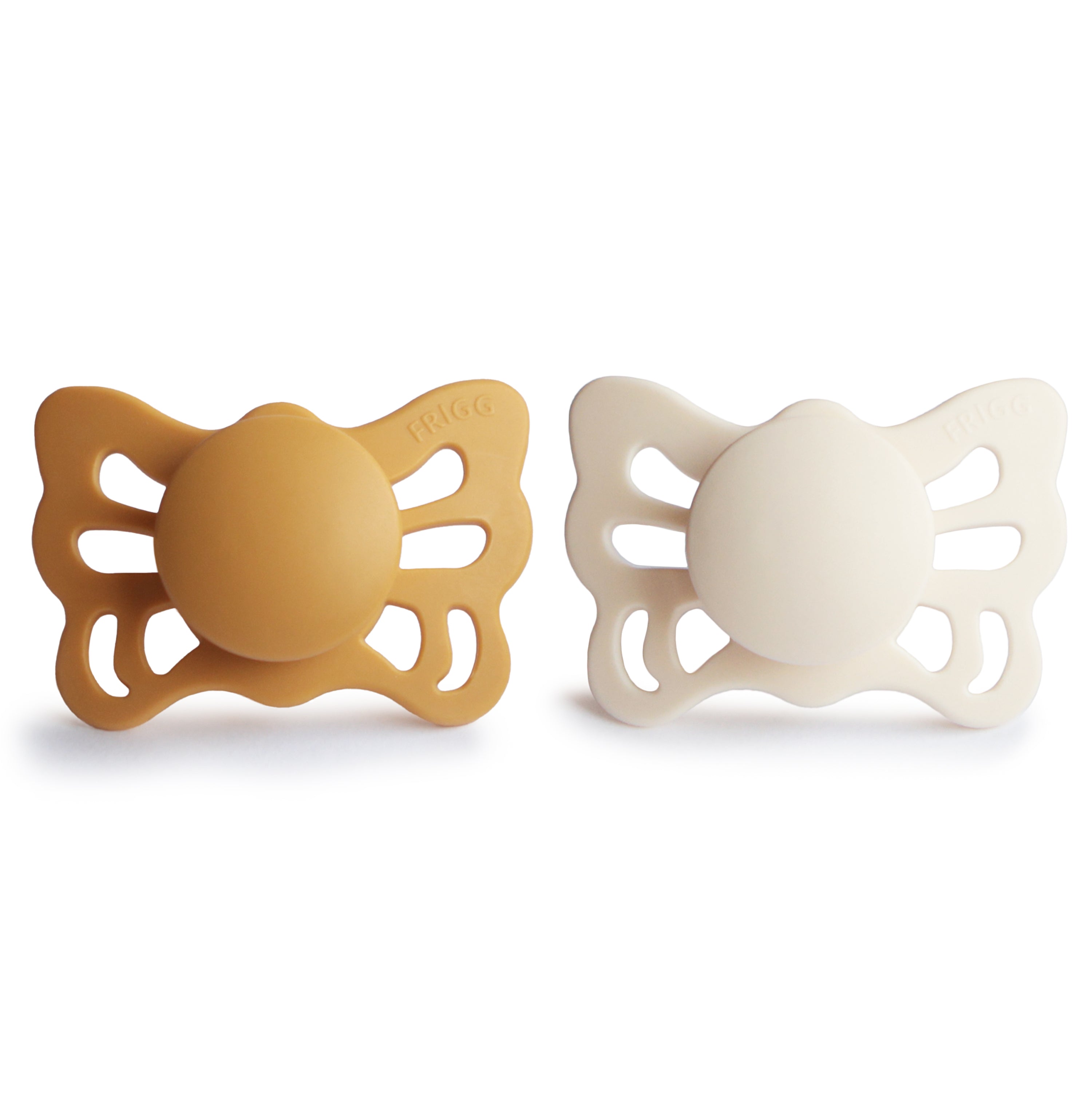Image of FRIGG Butterfly Anatomical Silicone Pacifier 2-Pack (0-6 Months)