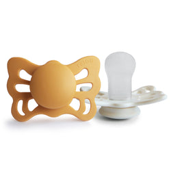 Image of FRIGG Butterfly Anatomical Silicone Pacifier 2-Pack (0-6 Months)