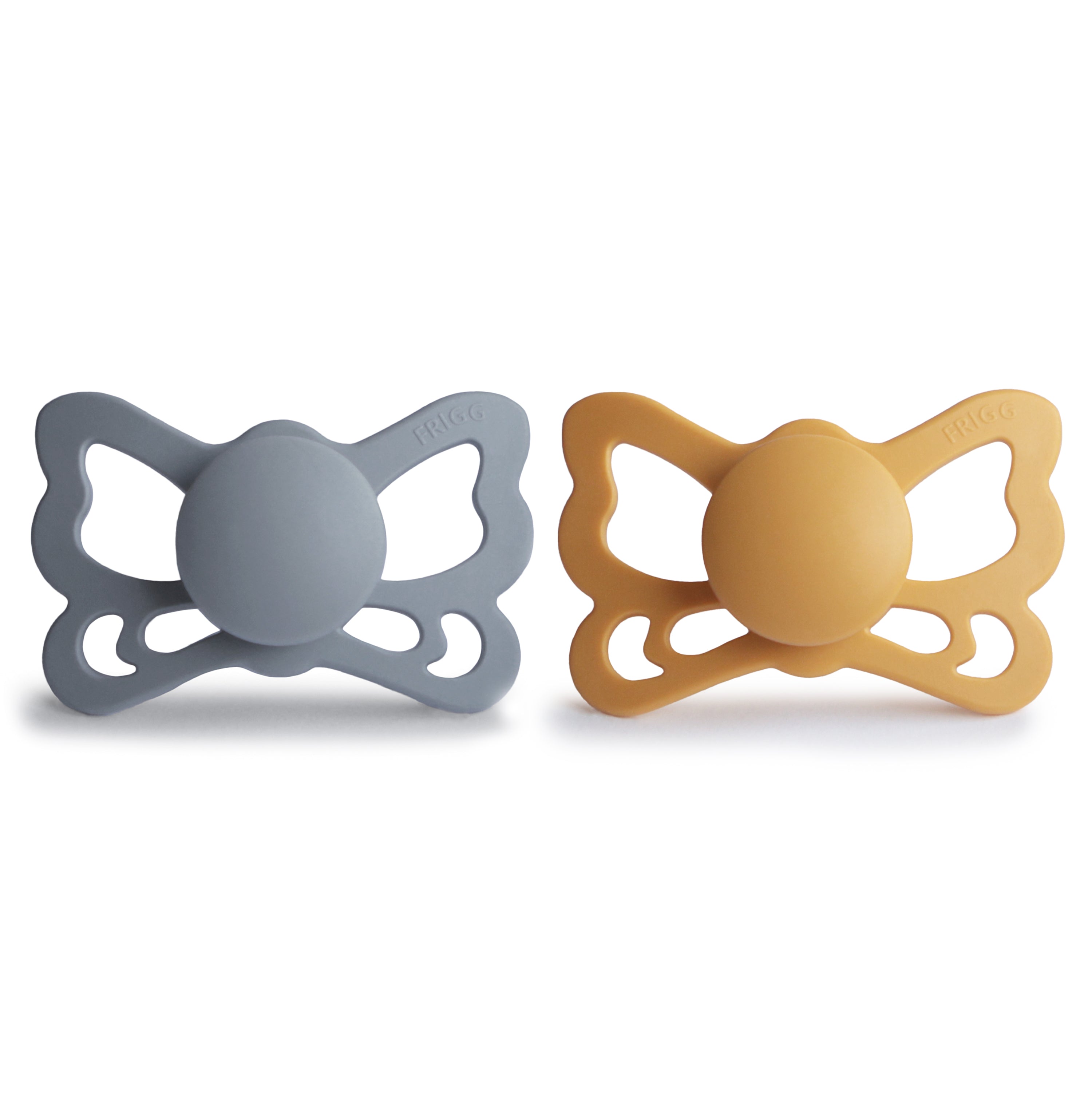 Image of FRIGG Butterfly Anatomical Silicone Pacifier 2-Pack (6-18 Months)