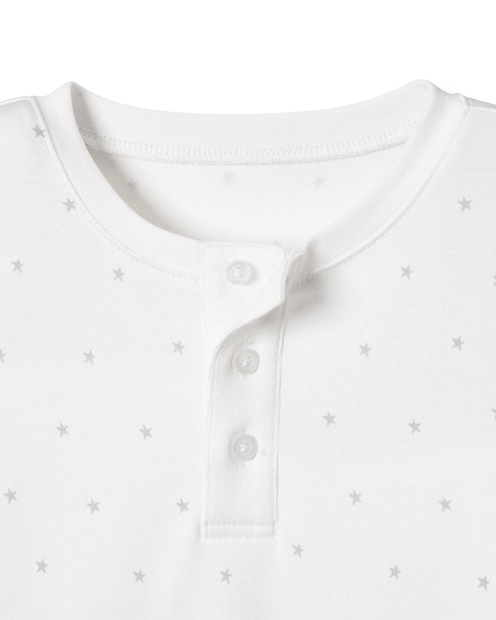 Image of Baby's Pima Romper in Grey Stars