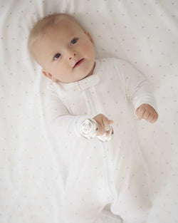 Image of Pima Baby Blanket in Grey Stars
