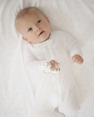 Pima Baby Blanket in Grey Stars