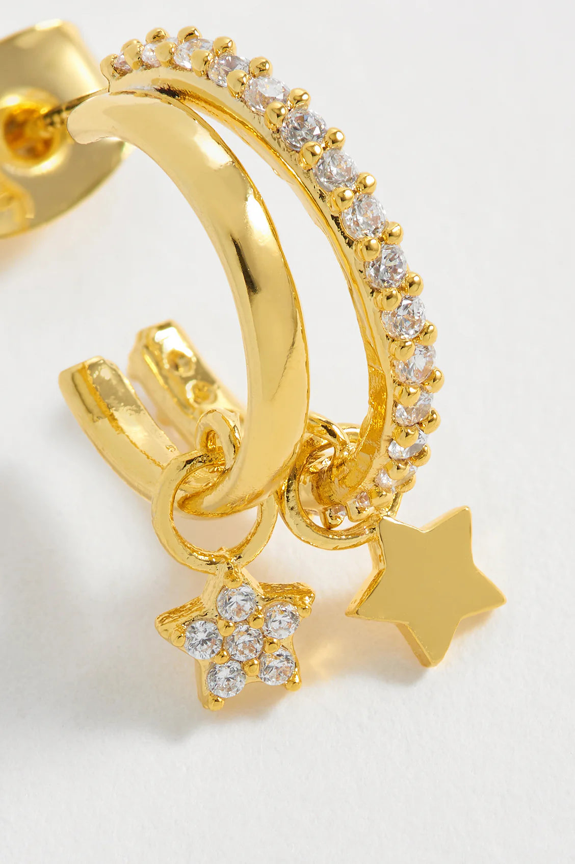Image of Duo Pave Star Hoops
