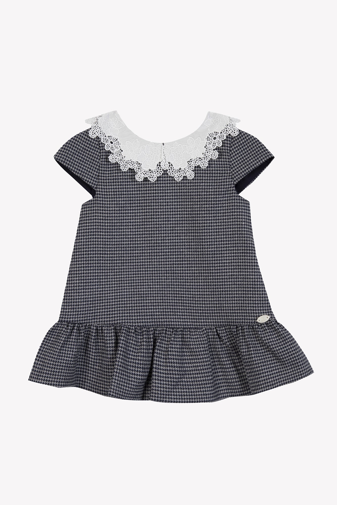 Dress Navy Two-tone gingham iridescent
