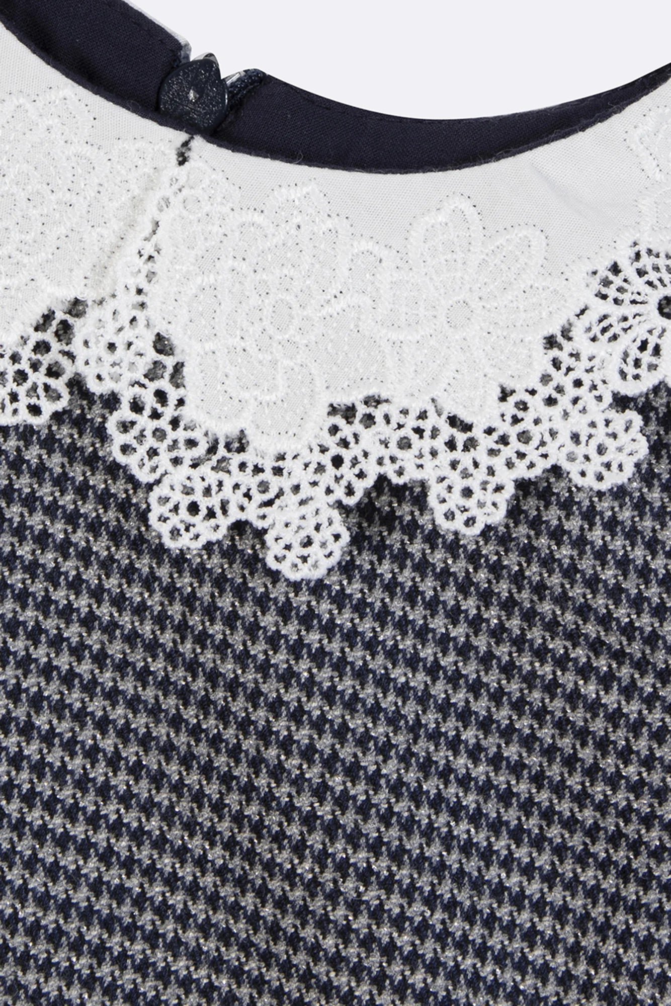 Dress Navy Two-tone gingham iridescent