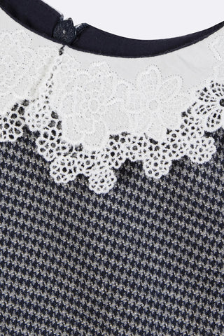 Dress Navy Two-tone gingham iridescent