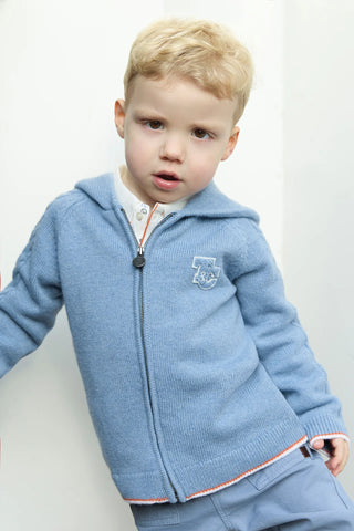 Tartine-et-chocolat Cardigan Blue Greychinée TC signature