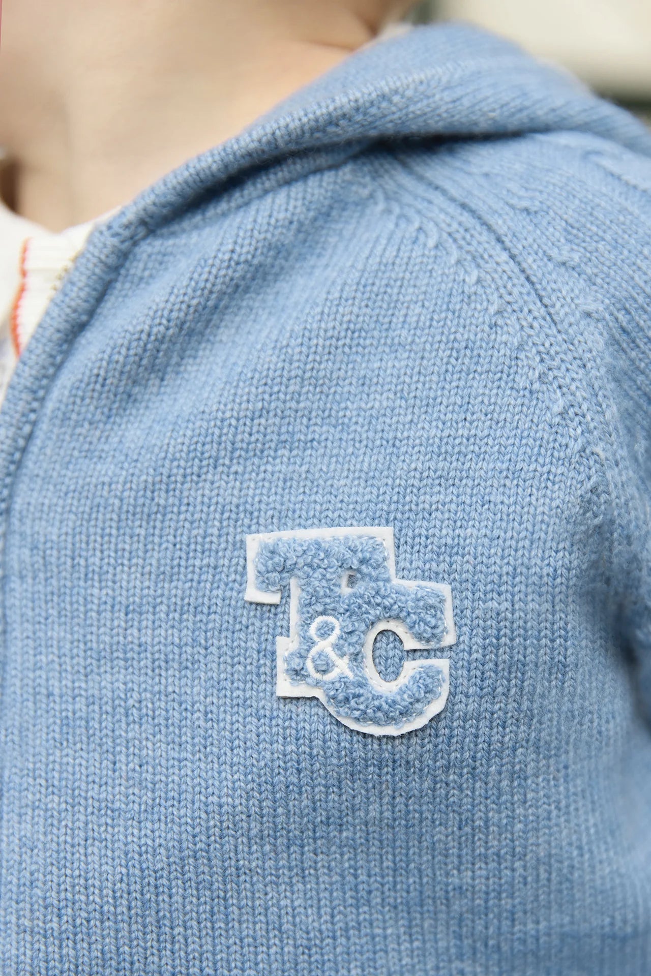 Image of Cardigan Blue Greychinée TC signature