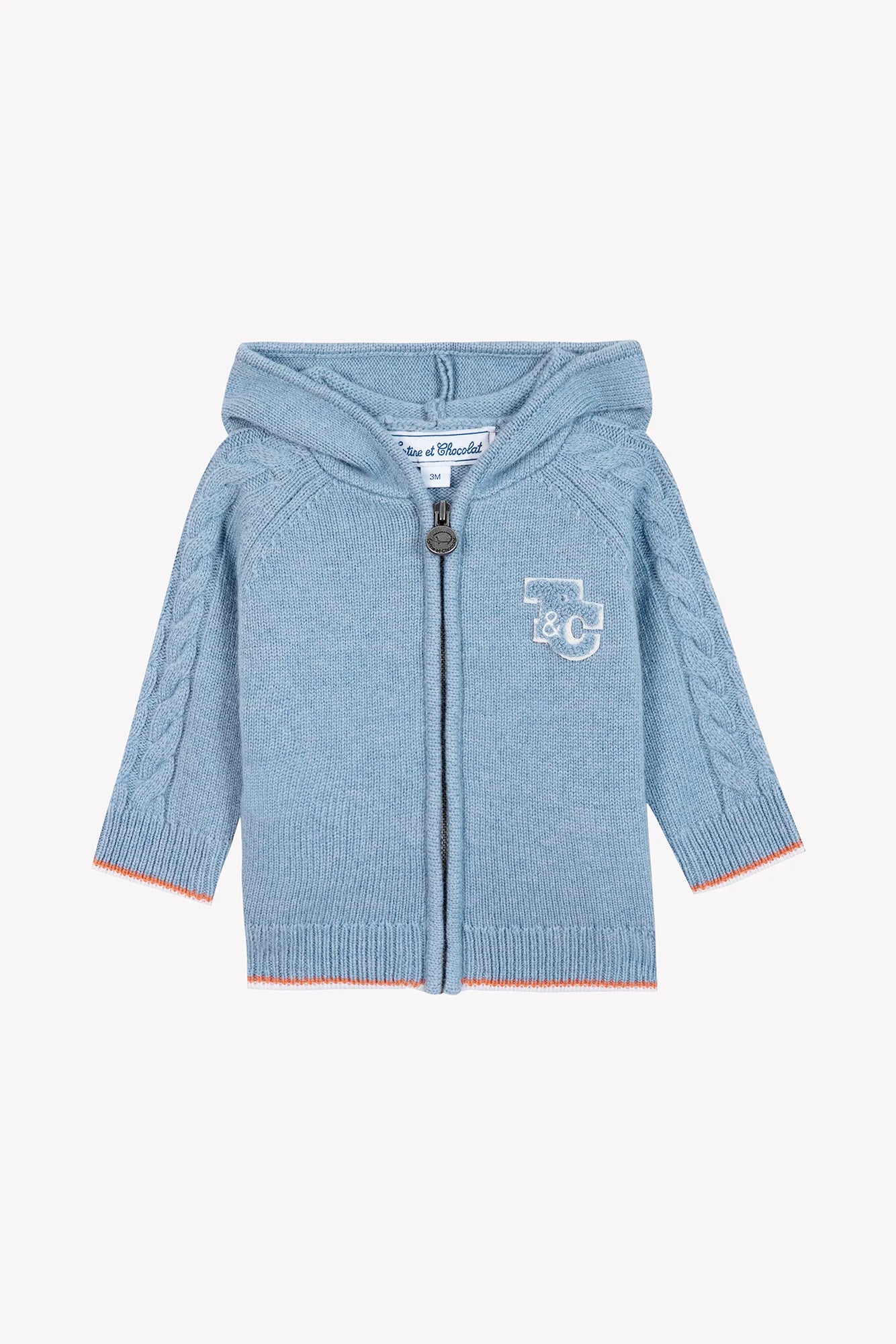 Image of Cardigan Blue Greychinée TC signature