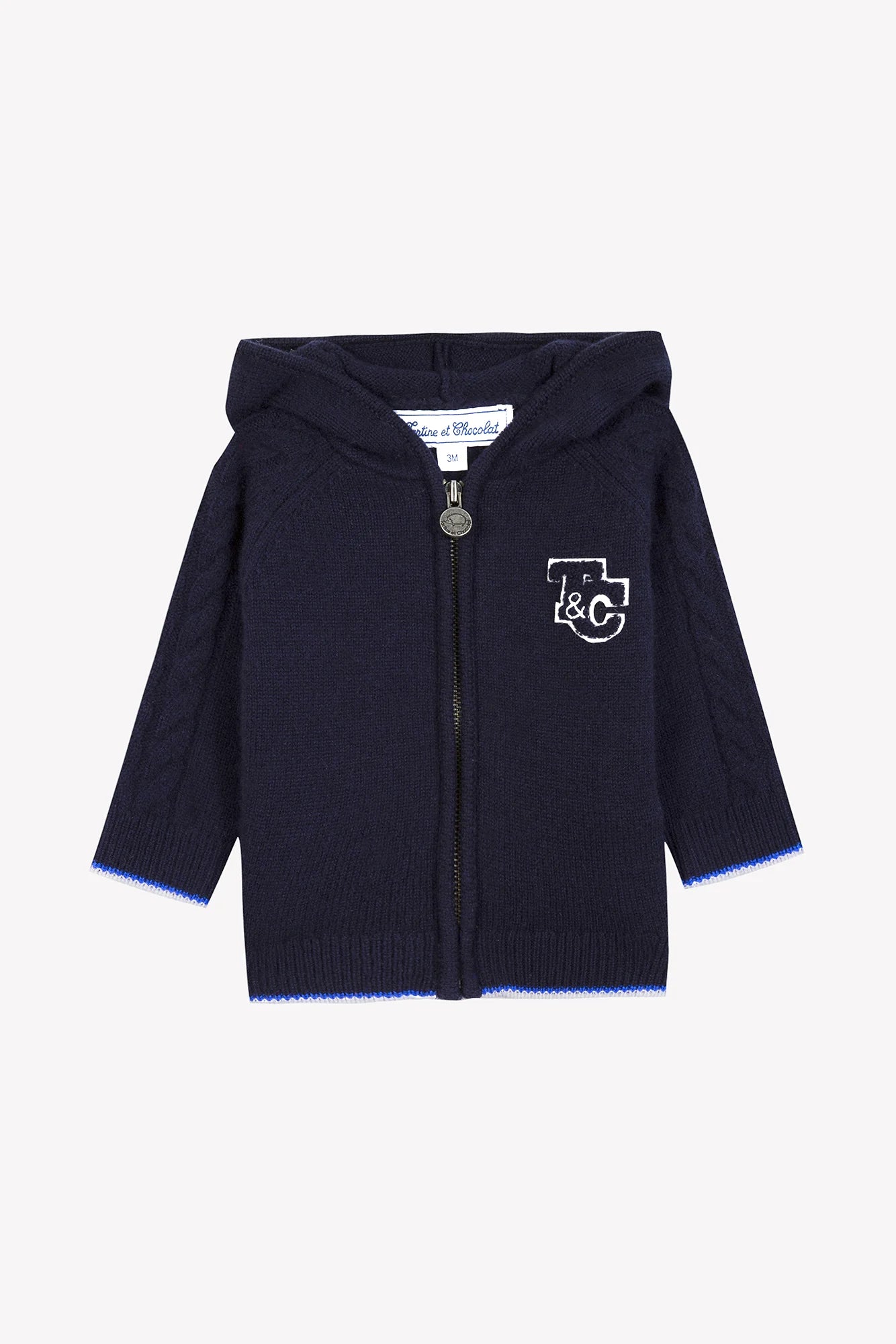 Image of Cardigan Blue Greychinée TC signature