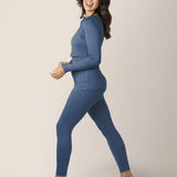 Jane Nursing Pajama Set | Slate Blue