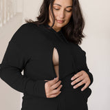 Bamboo Maternity & Nursing Hoodie | Black