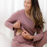 Bamboo Maternity & Nursing Long Sleeve T-shirt | Twilight