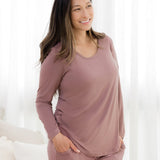 Bamboo Maternity & Nursing Long Sleeve T-shirt | Twilight