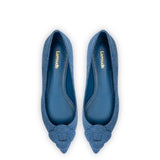 Flora Ballet Flat In Blue Denim