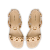 Milan Sandal In Beige Raffia