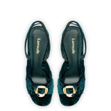 Mayfair Sandal In Jungle Velvet