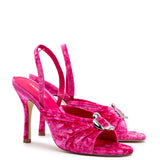 Mayfair Sandal In Pink Velvet