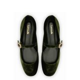 Blair Ballet Flat In Bosco Velvet