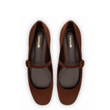 Blair Ballet Flat In Brown Suede