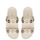 Milan Slide In Ivory Leather