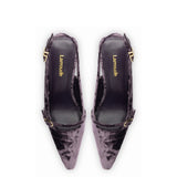 Ines Hi Pump In Purple Velvet