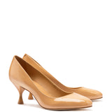 Michelle Lo Pump In Tan Patent Leather