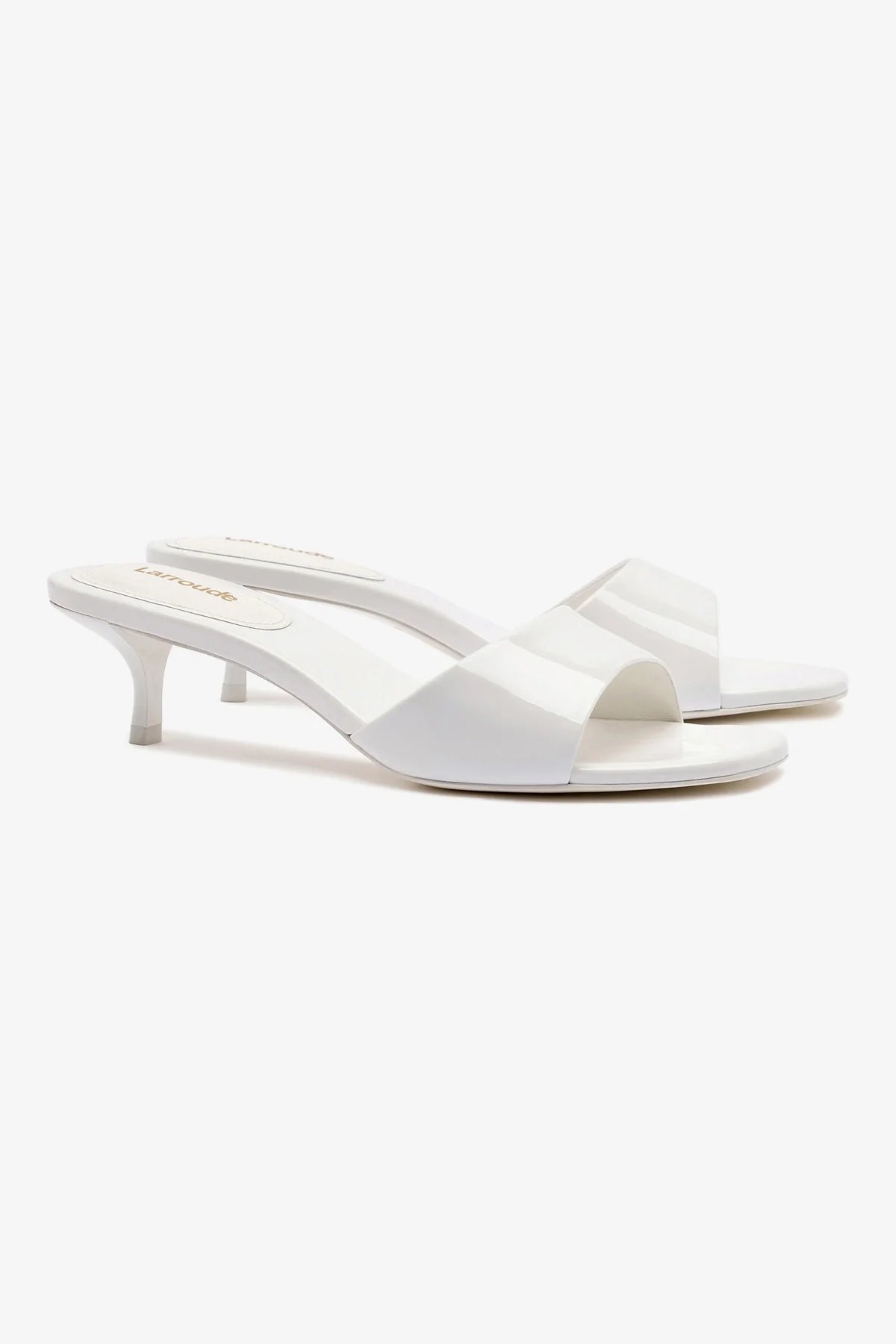 Image of Greta Mule In White Patent Leather