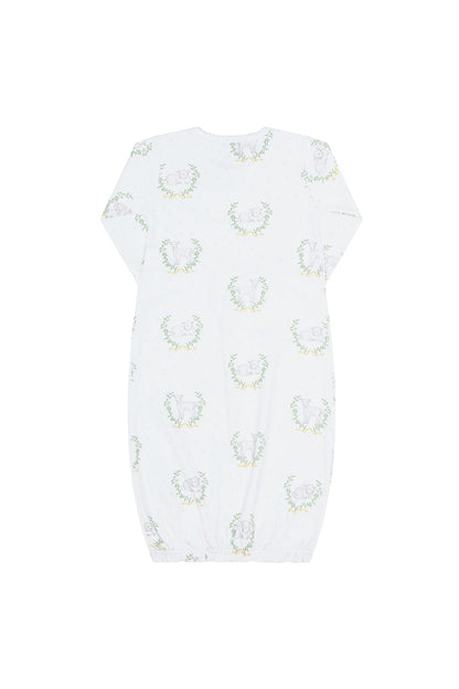 Yellow Lamb Print Gown 