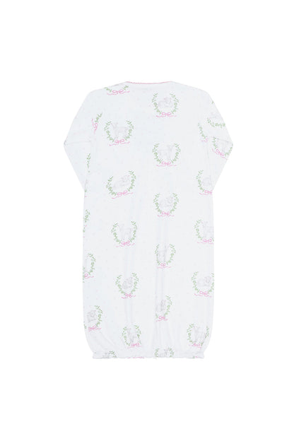 Pink Lamb Print Gown