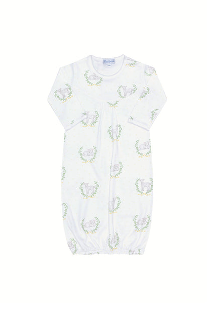 Yellow Lamb Print Gown 