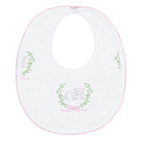 Pink Lamb Print Bib