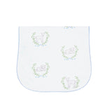 Blue Lamb Print Burp Cloth