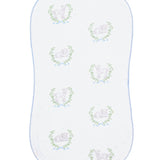 Blue Lamb Print Burp Cloth