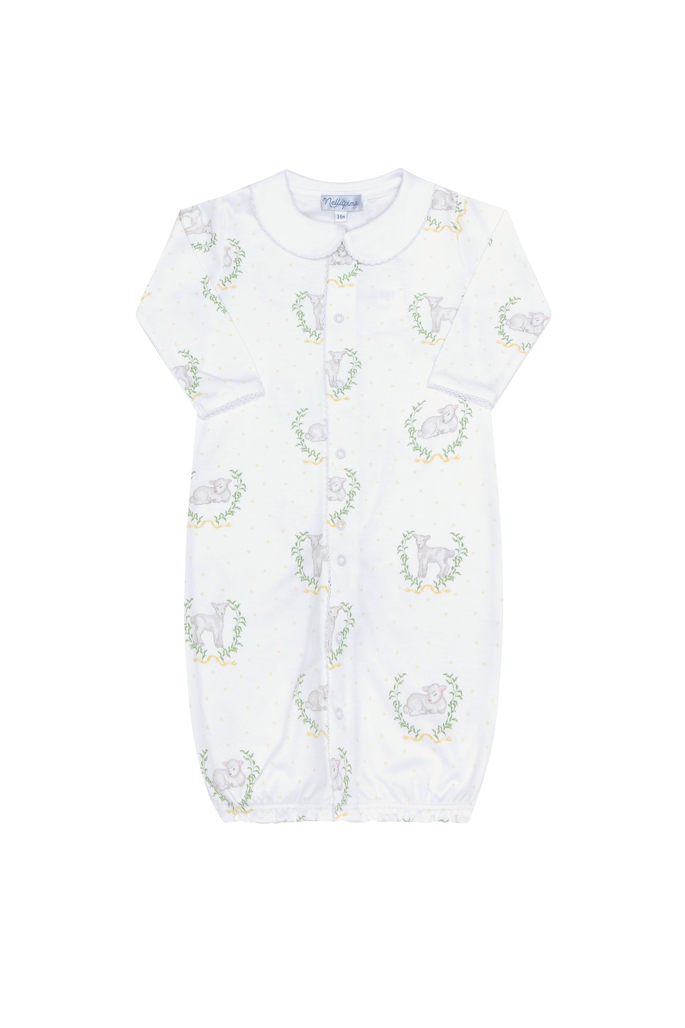 Image of Yellow Lamb Print Converter Gown
