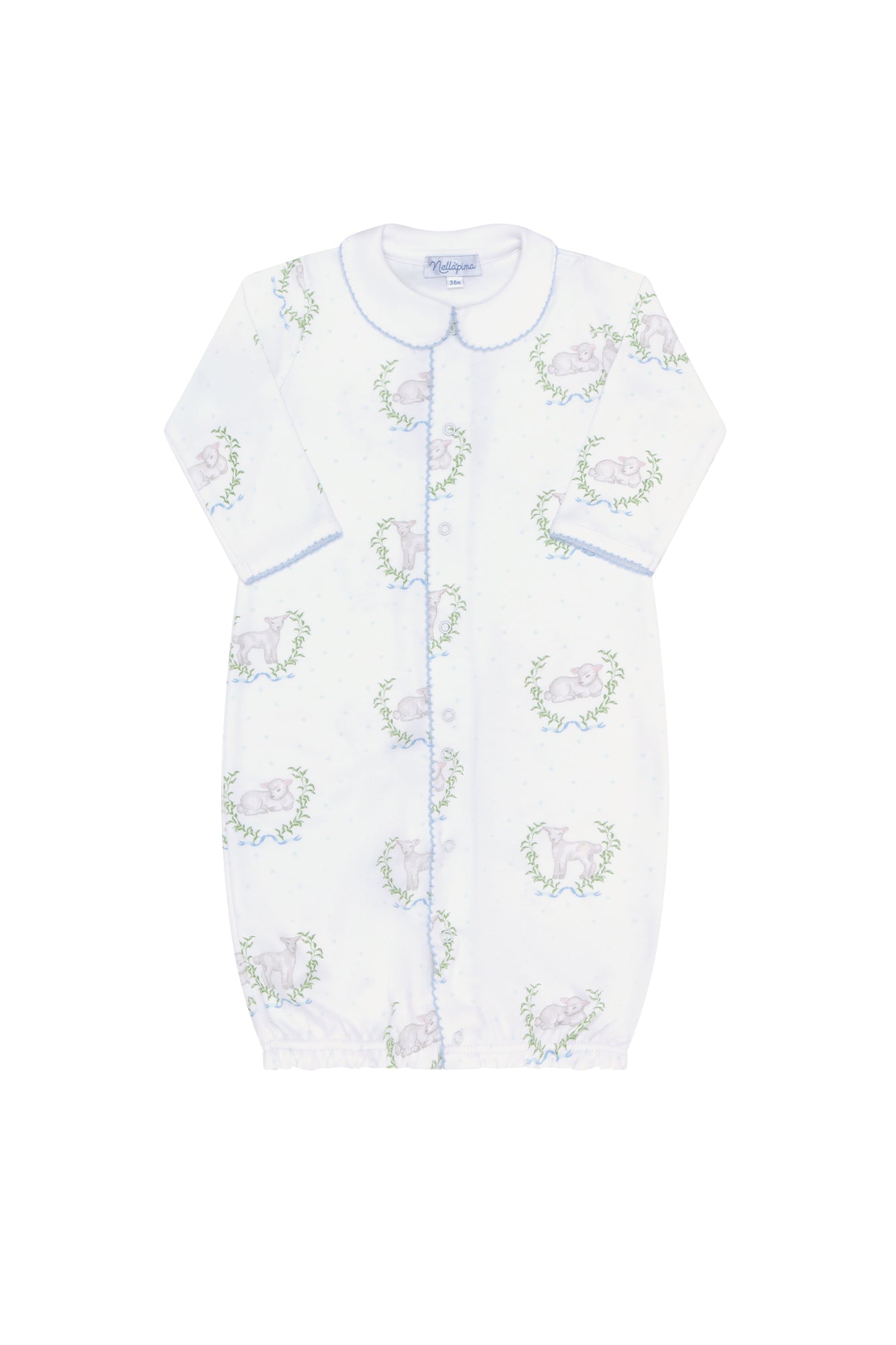 Image of Blue Lamb Print Converter Gown