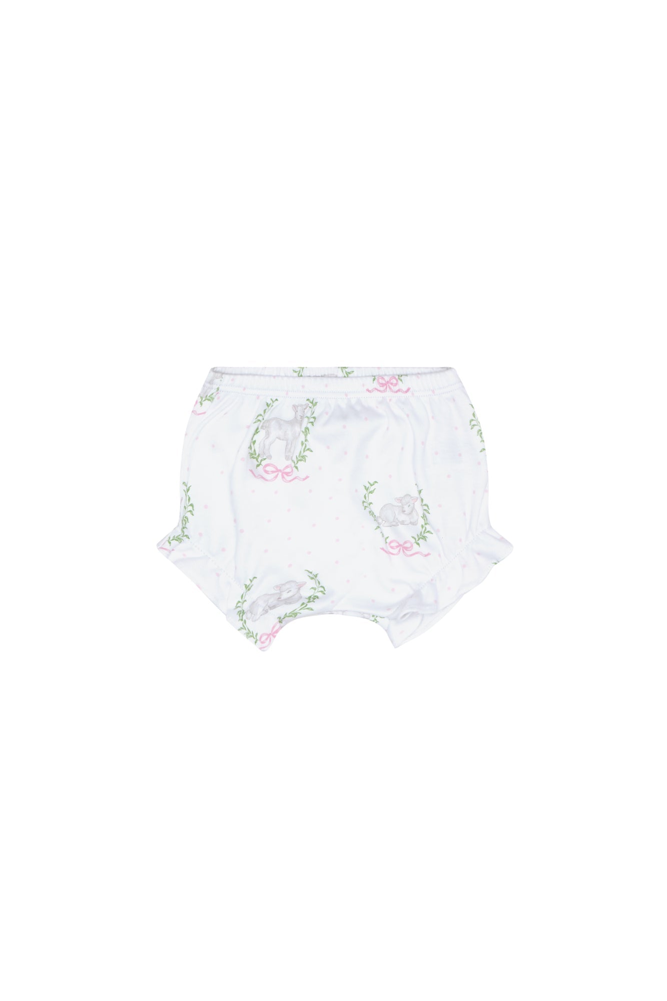 Image of Pink Lamb Print Diaper Cover Set
