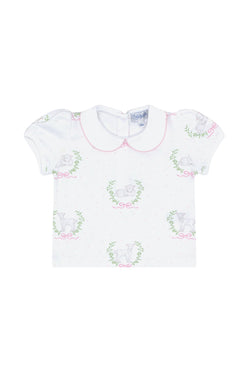 Image of Pink Lamb Print Diaper Cover Set
