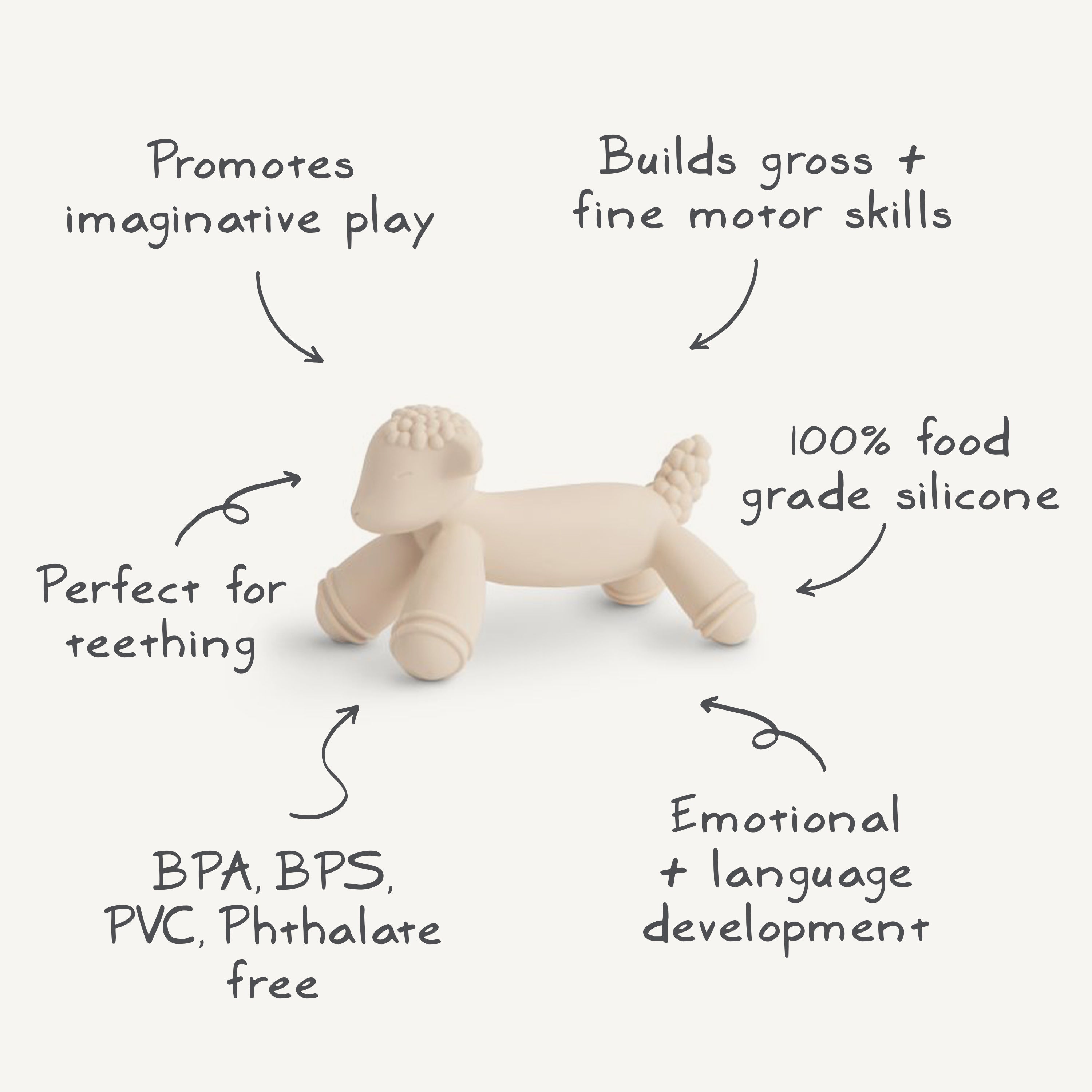 Image of Lamb Figurine Teether