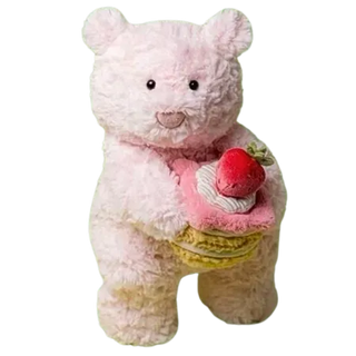 Leola Bear with Strawberry Cake