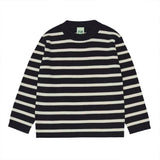 Long Sleeve Sweater Tee - Dark Navy/Ecru