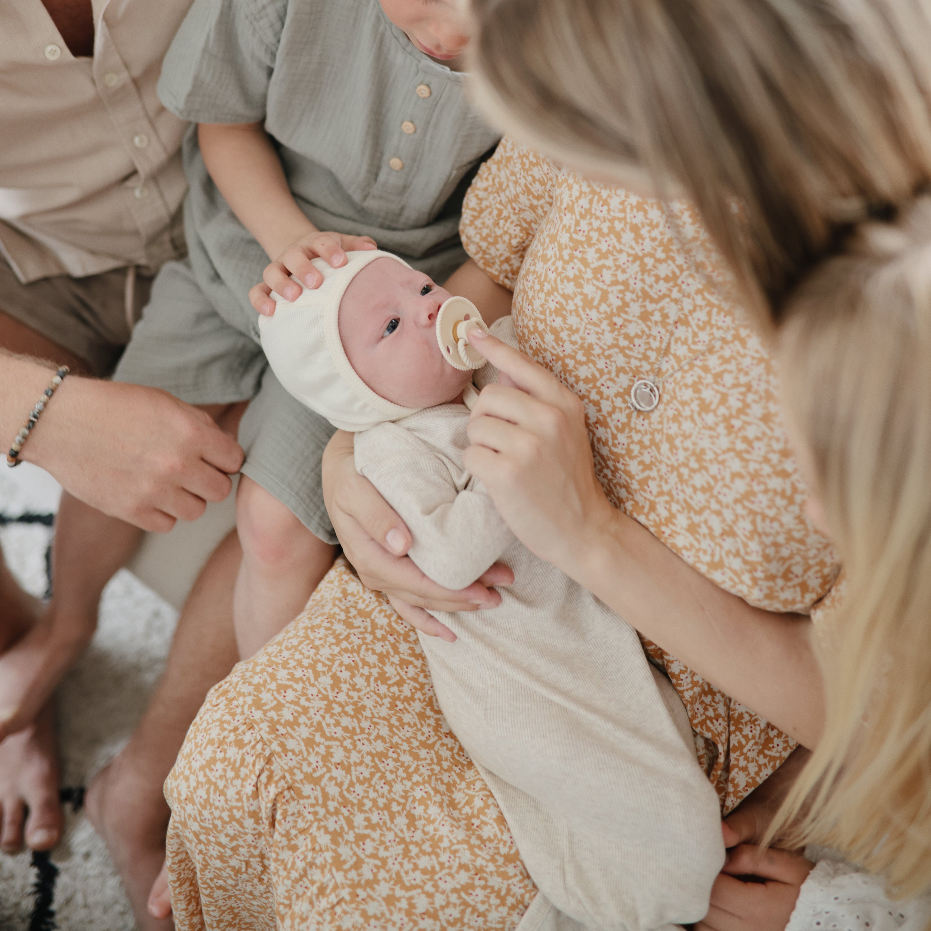 Image of Ribbed Baby Bonnet