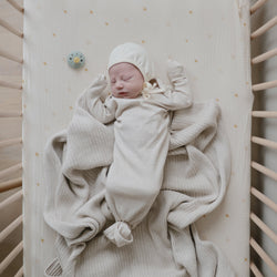 Image of Ribbed Baby Bonnet