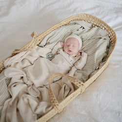 Image of Ribbed Baby Bonnet