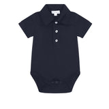 Navy Boy Short Sleeve Onesie