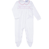 Nella Smocked Baby Girl Footie